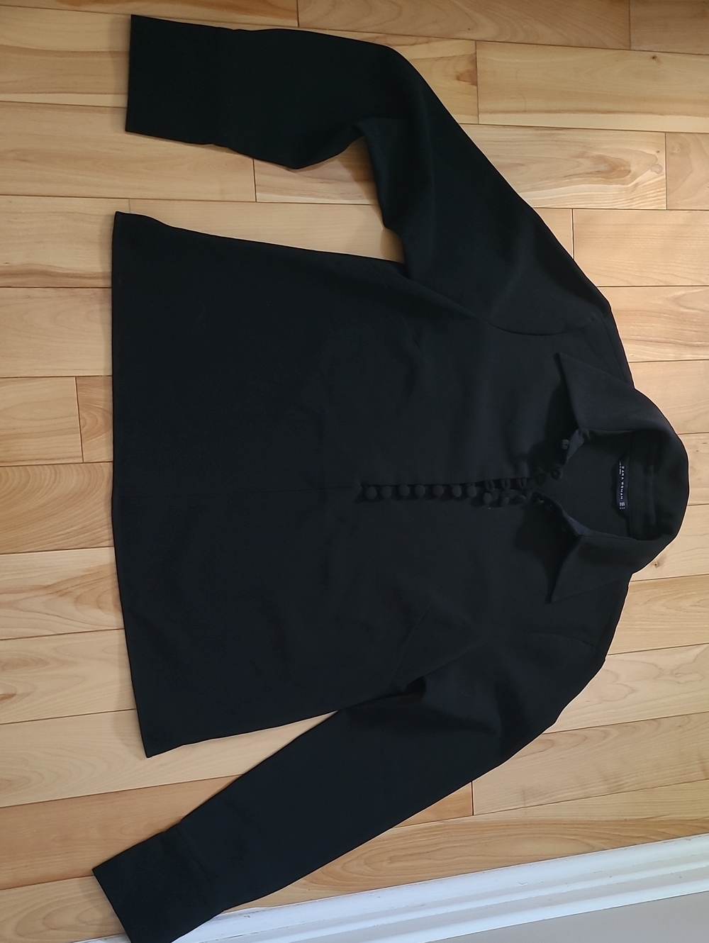 Women Black Button-Front Sweater Shirt